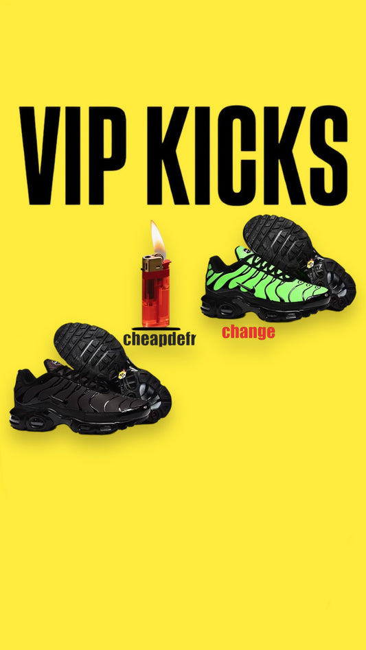 Nike Tn Air Max Plus Noir Vert / Green Change Couleur Avec Feu